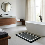 A&L Bath °05 Non Slip Bath Mat – Geometric Bordered Microfibre