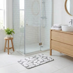 A&L Bath °15 Non Slip Bath Mat - Leaf Pattern Microfibre Shower Mat