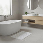 A&L Bath °18 Absorbent Microfibre Bath Mat - Striped Bathroom Mat