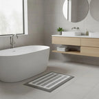 A&L Bath °19 Striped Non Slip Bath Mat – Absorbent Bathroom Mat