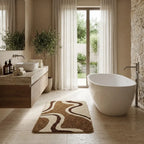 A&L Bath °25 Wave Microfibre Bath Mat - Non Slip Shower Mat