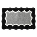A&L Bath °29 Absorbent Microfibre Bath Mat - Unique Wavy Edge Design