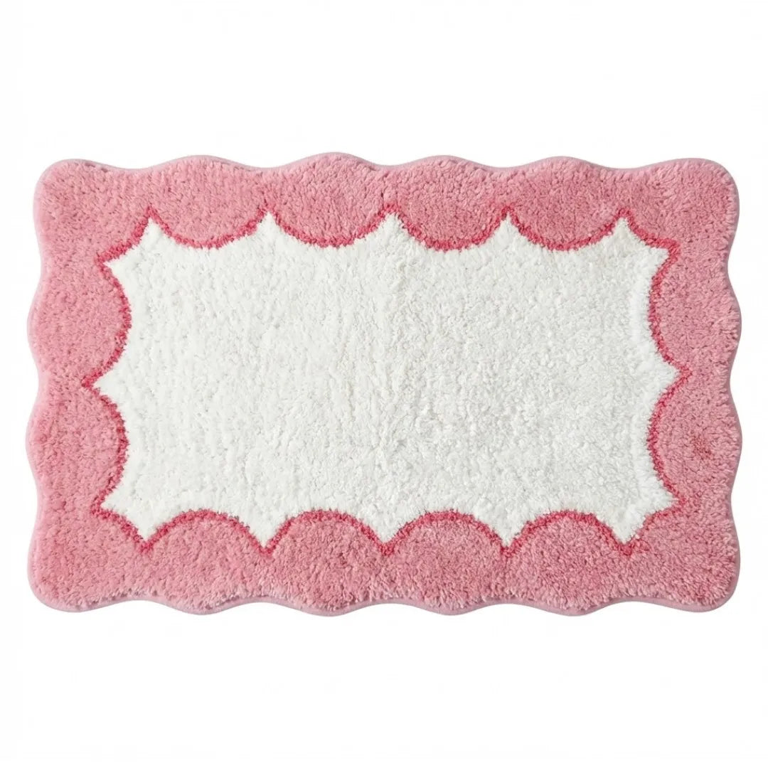 A&L Bath °29 Absorbent Microfibre Bath Mat - Unique Wavy Edge Design