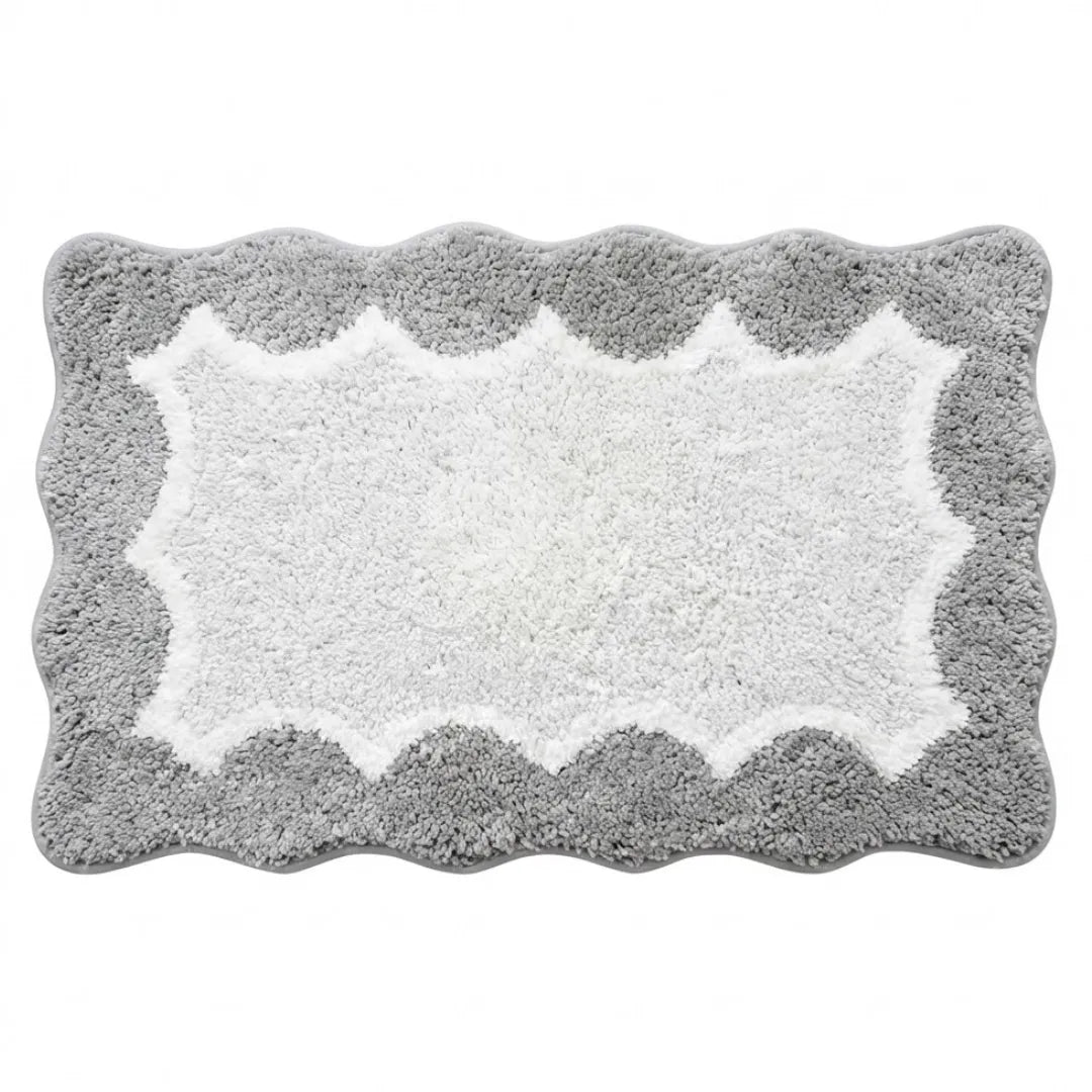 A&L Bath °29 Absorbent Microfibre Bath Mat - Unique Wavy Edge Design