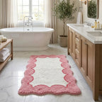 A&L Bath °29 Absorbent Microfibre Bath Mat - Unique Wavy Edge Design