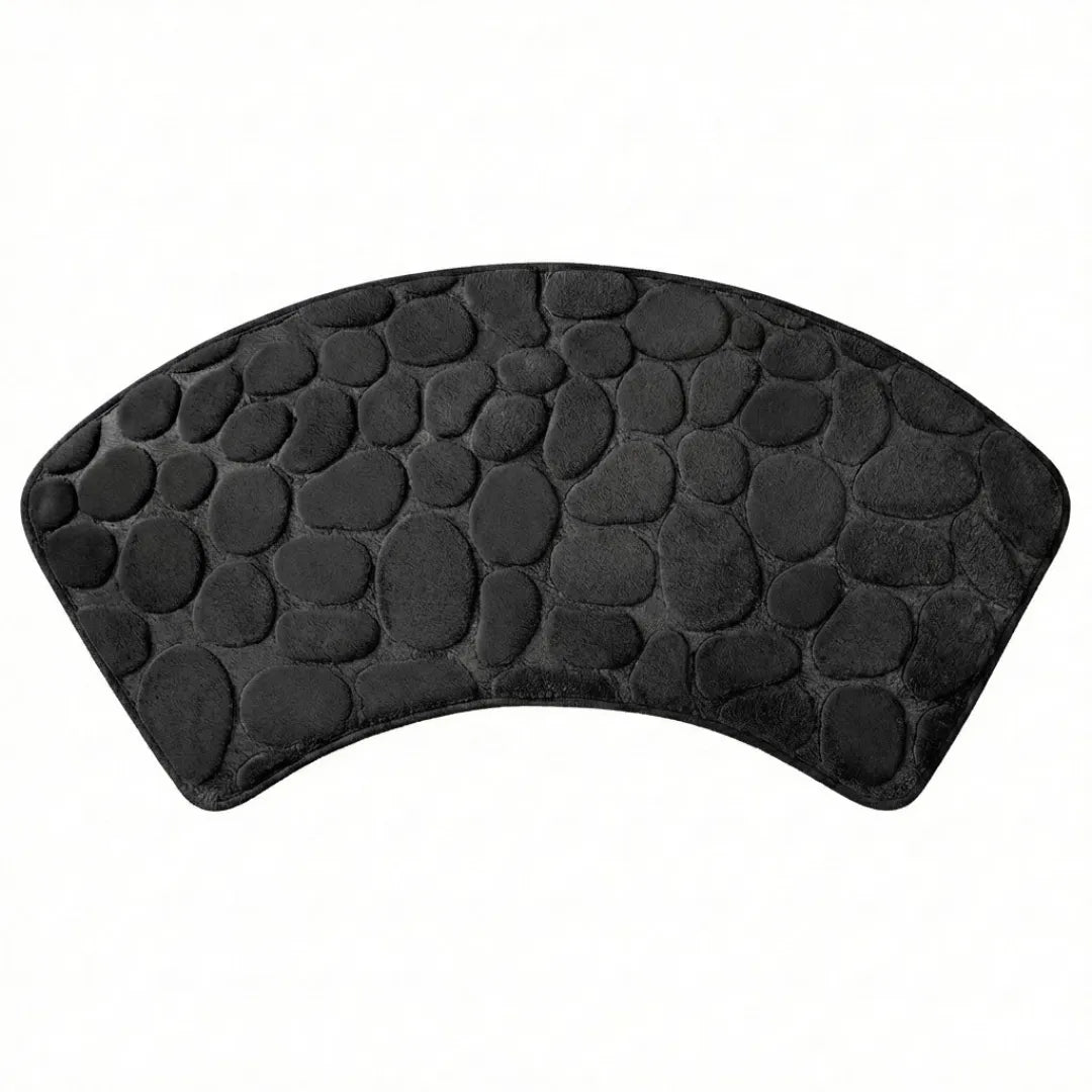 A&L Bath °31 Curved Non Slip Bath Mat - Absorbent Pebble Design