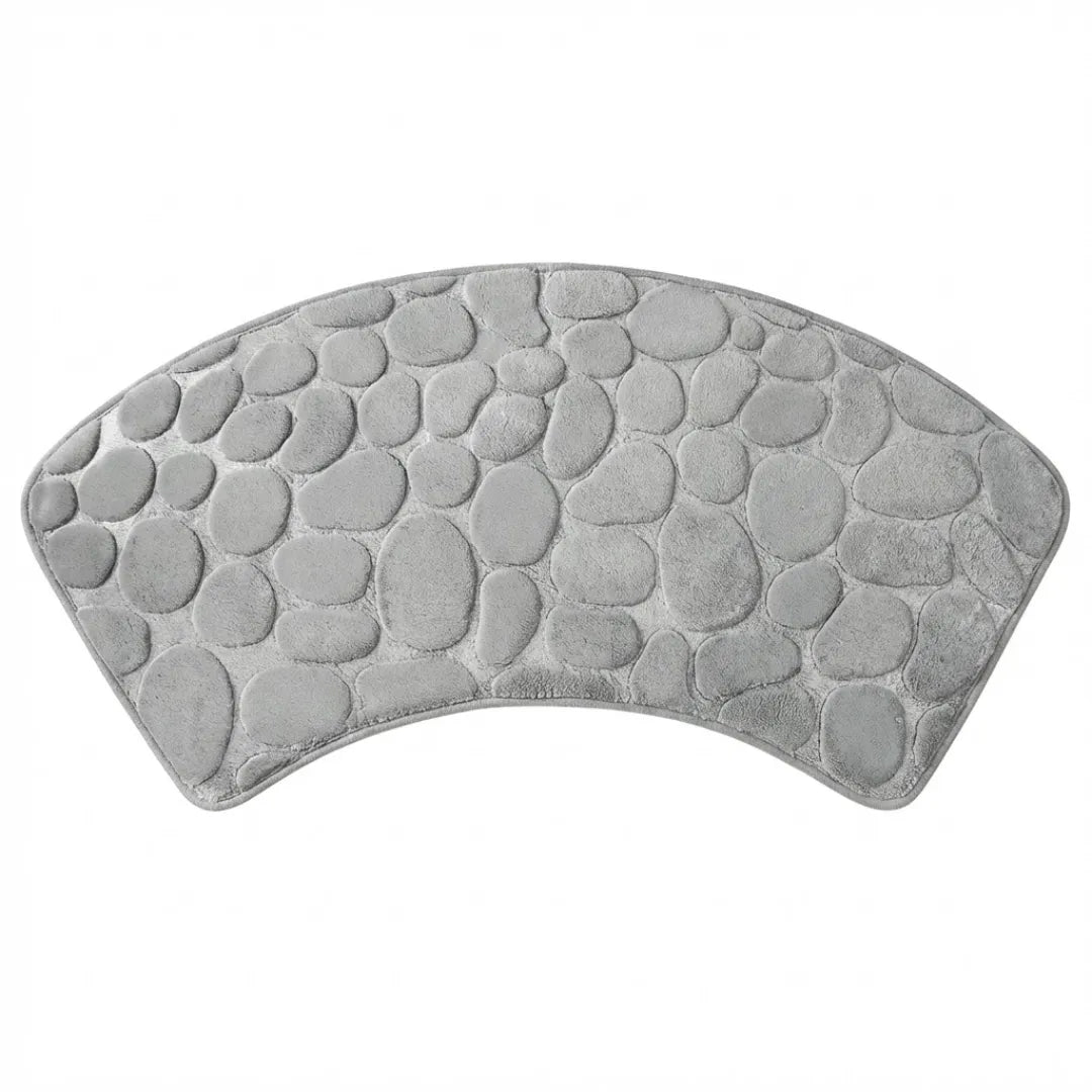 A&L Bath °31 Curved Non Slip Bath Mat - Absorbent Pebble Design