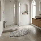 A&L Bath °31 Curved Non Slip Bath Mat - Absorbent Pebble Design