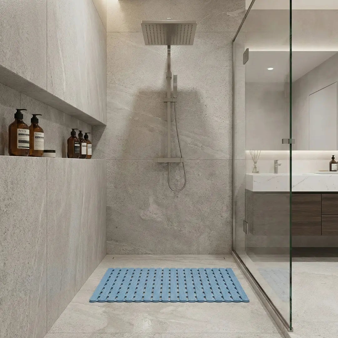 A&L Bath °39 Striped PVC Bath Mat - Non Slip Shower Mat