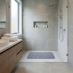 A&L Bath °52 Grey Non Slip Bath Mat - PVC Shower Mat with Suction Cups