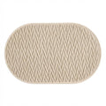 A&L Bath °56 Absorbent Bath Mat - Zigzag Patterned Cotton Shower Mat