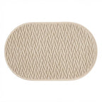 A&L Bath °56 Absorbent Bath Mat - Zigzag Patterned Cotton Shower Mat