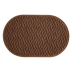 A&L Bath °56 Absorbent Bath Mat - Zigzag Patterned Cotton Shower Mat