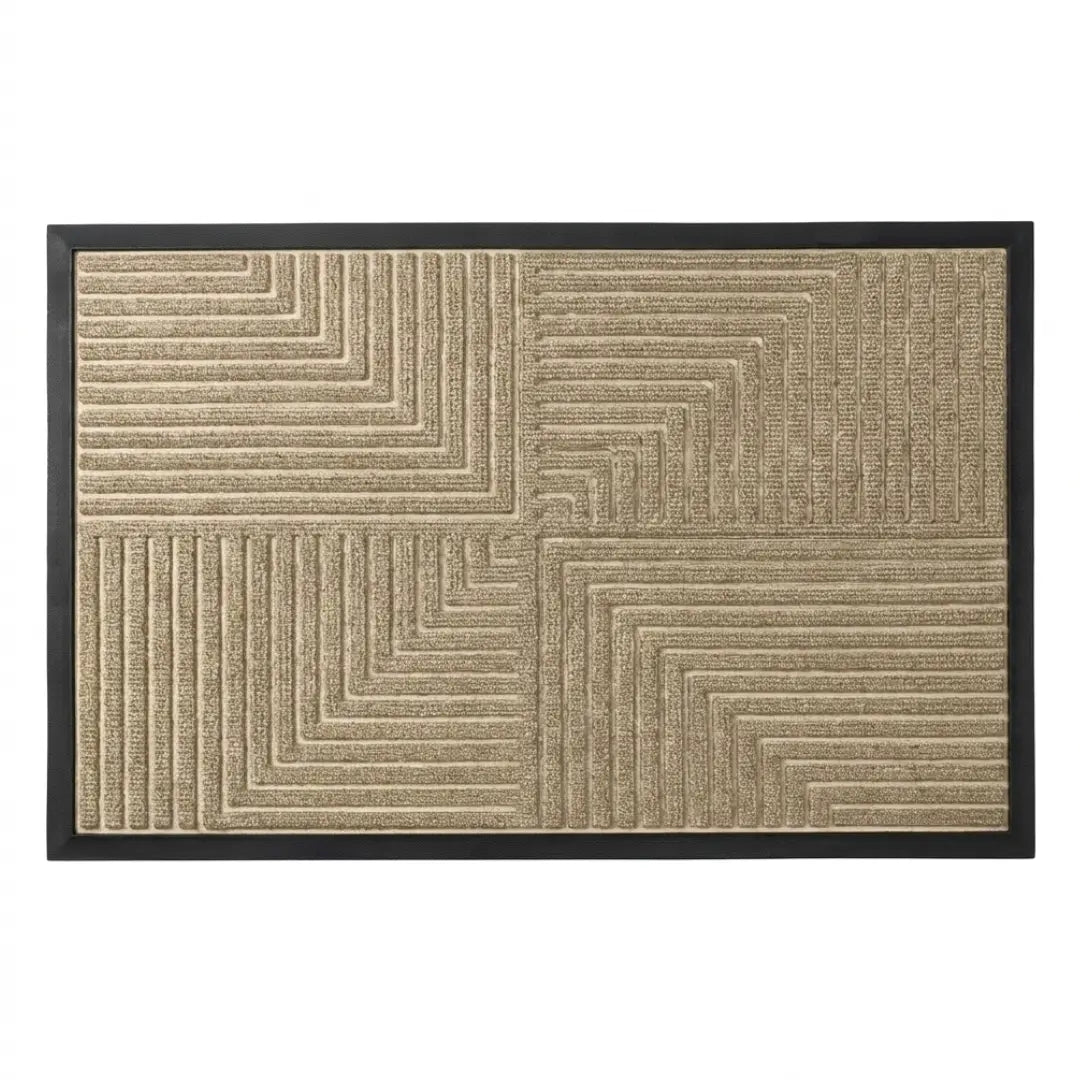 A&L Mat °01 Geometric Striped Doormat – Non Slip Indoor Outdoor Mat