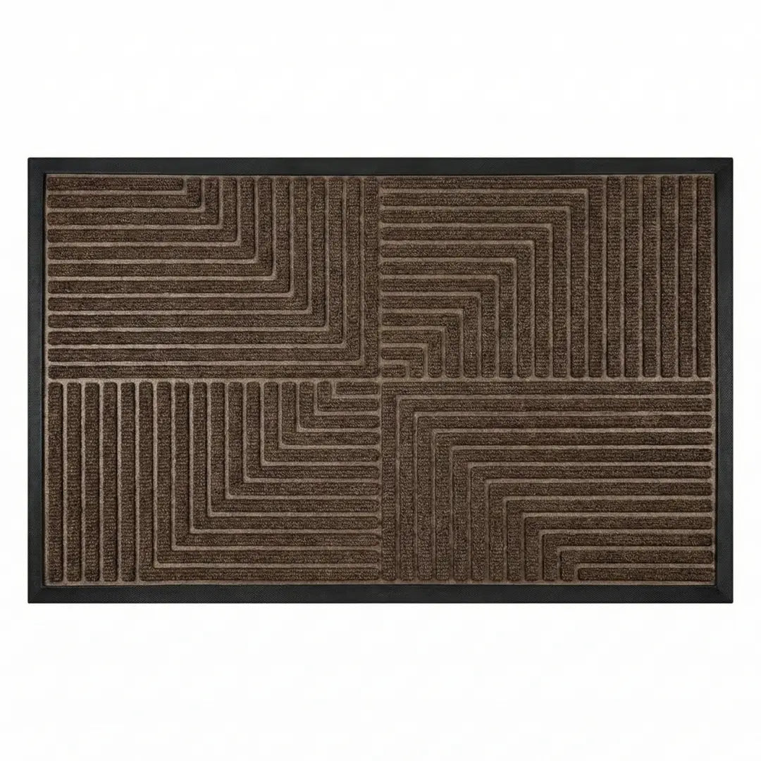 A&L Mat °01 Geometric Striped Doormat – Non Slip Indoor Outdoor Mat