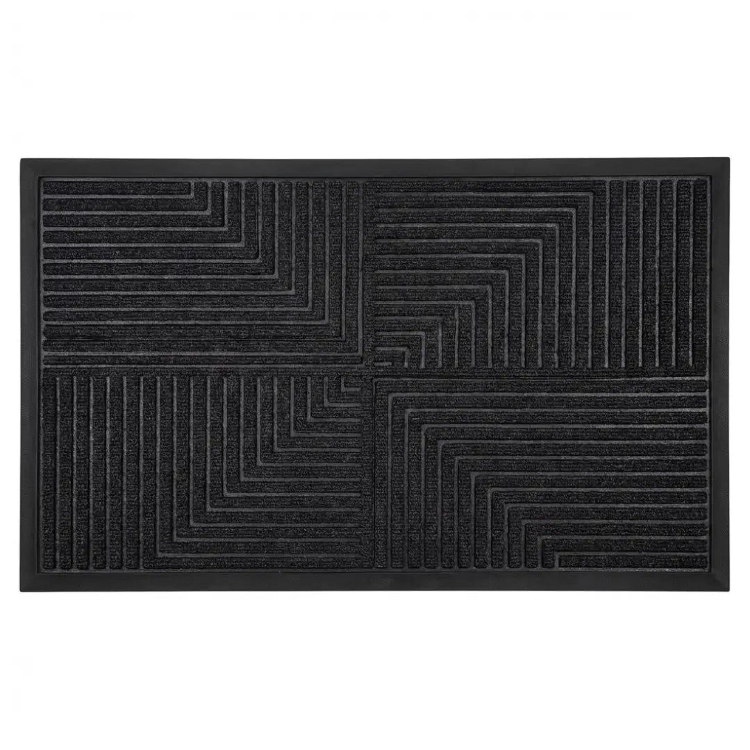 A&L Mat °01 Geometric Striped Doormat – Non Slip Indoor Outdoor Mat