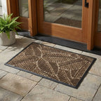 A&L Mat °06 Leaf Pattern Doormat - Non Slip Indoor Outdoor Mat