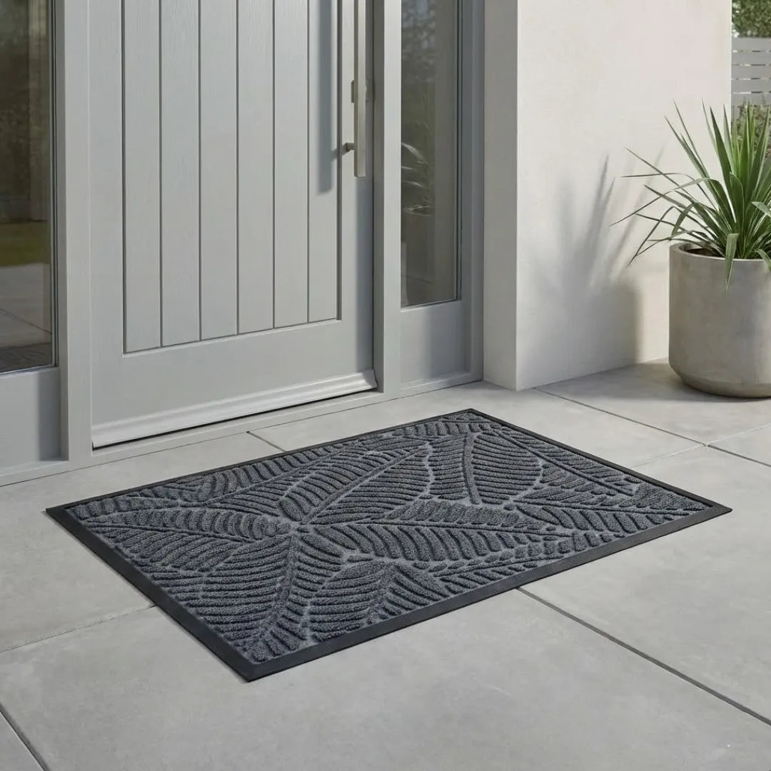A&L Mat °06 Leaf Pattern Doormat - Non Slip Indoor Outdoor Mat