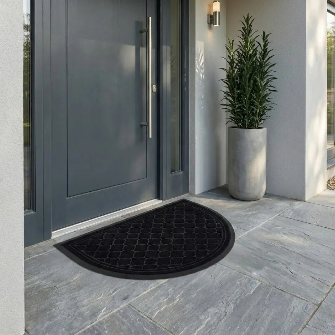 A&L Mat °21 Half Moon Doormat – Non Slip Rubber Entrance Doormat