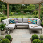 A&L Outer °07 Geometric Waterproof Outdoor Cushion Cover - Garden