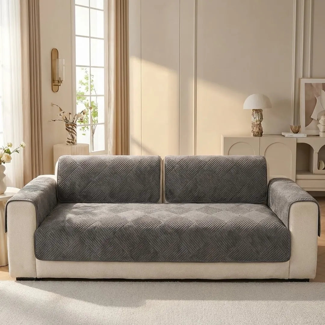 A&L Sofa °03 Geometric Sofa cover - Non Slip Velvet Settee Covers