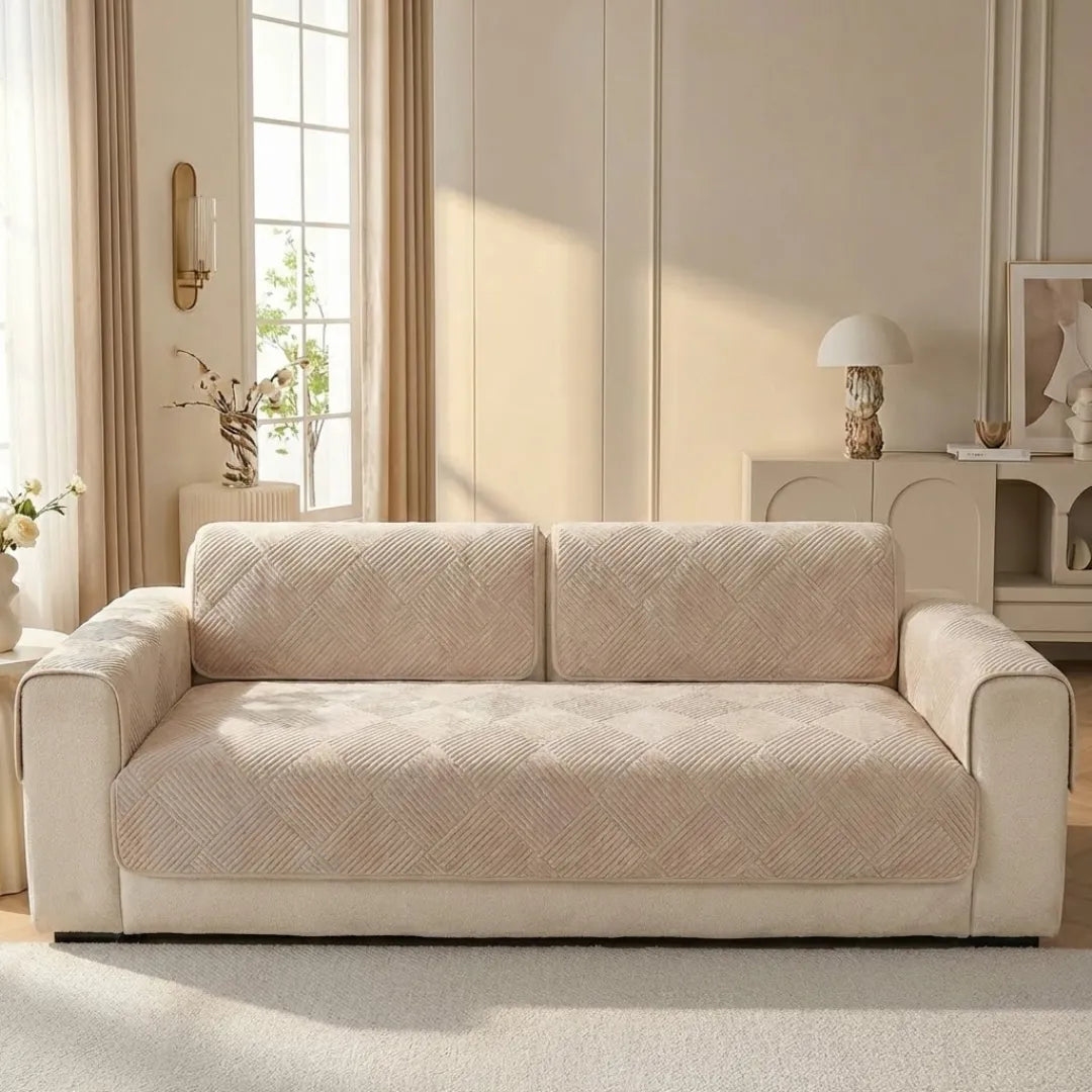 A&L Sofa °03 Geometric Sofa cover - Non Slip Velvet Settee Covers