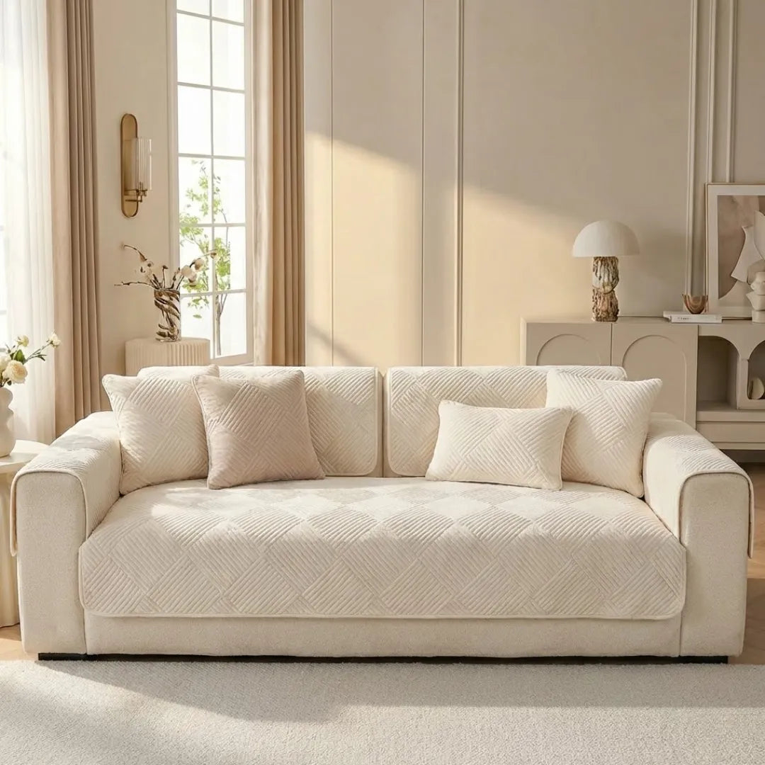 A&L Sofa °03 Geometric Sofa cover - Non Slip Velvet Settee Covers