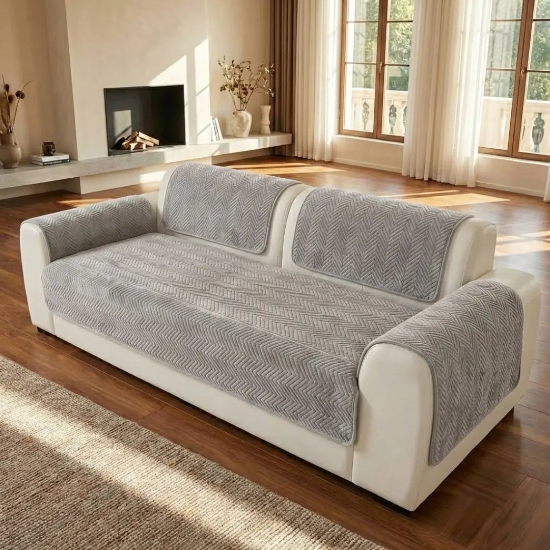 A&L Sofa °07 Chevron Non Slip Sofa Cover - Large Settee Covers