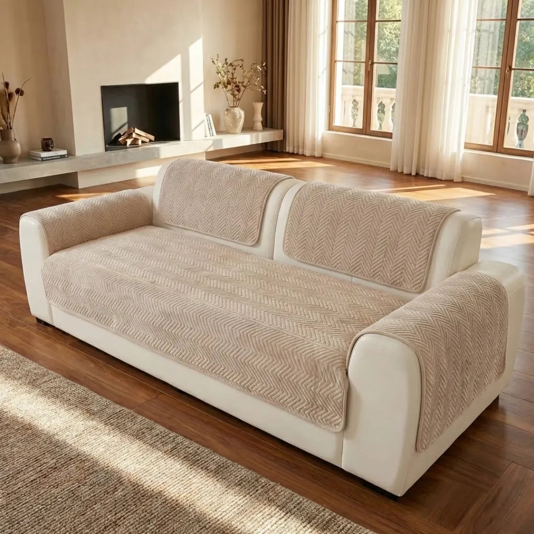 A&L Sofa °07 Chevron Non Slip Sofa Cover - Large Settee Covers