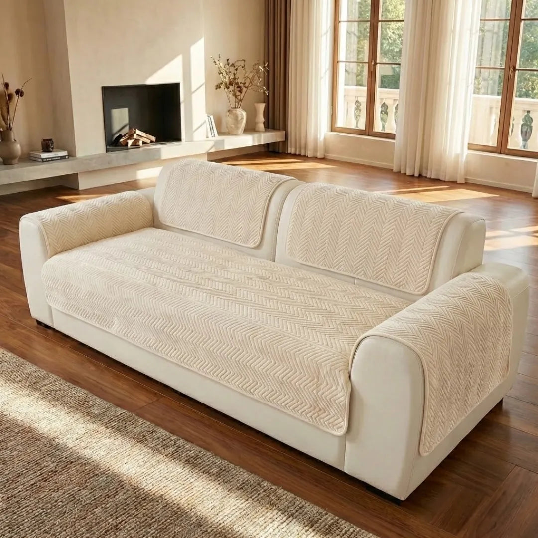 A&L Sofa °07 Chevron Non Slip Sofa Cover - Large Settee Covers