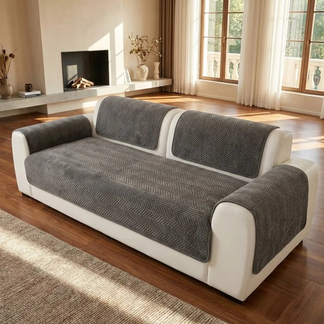 A&L Sofa °07 Chevron Non Slip Sofa Cover - Large Settee Covers