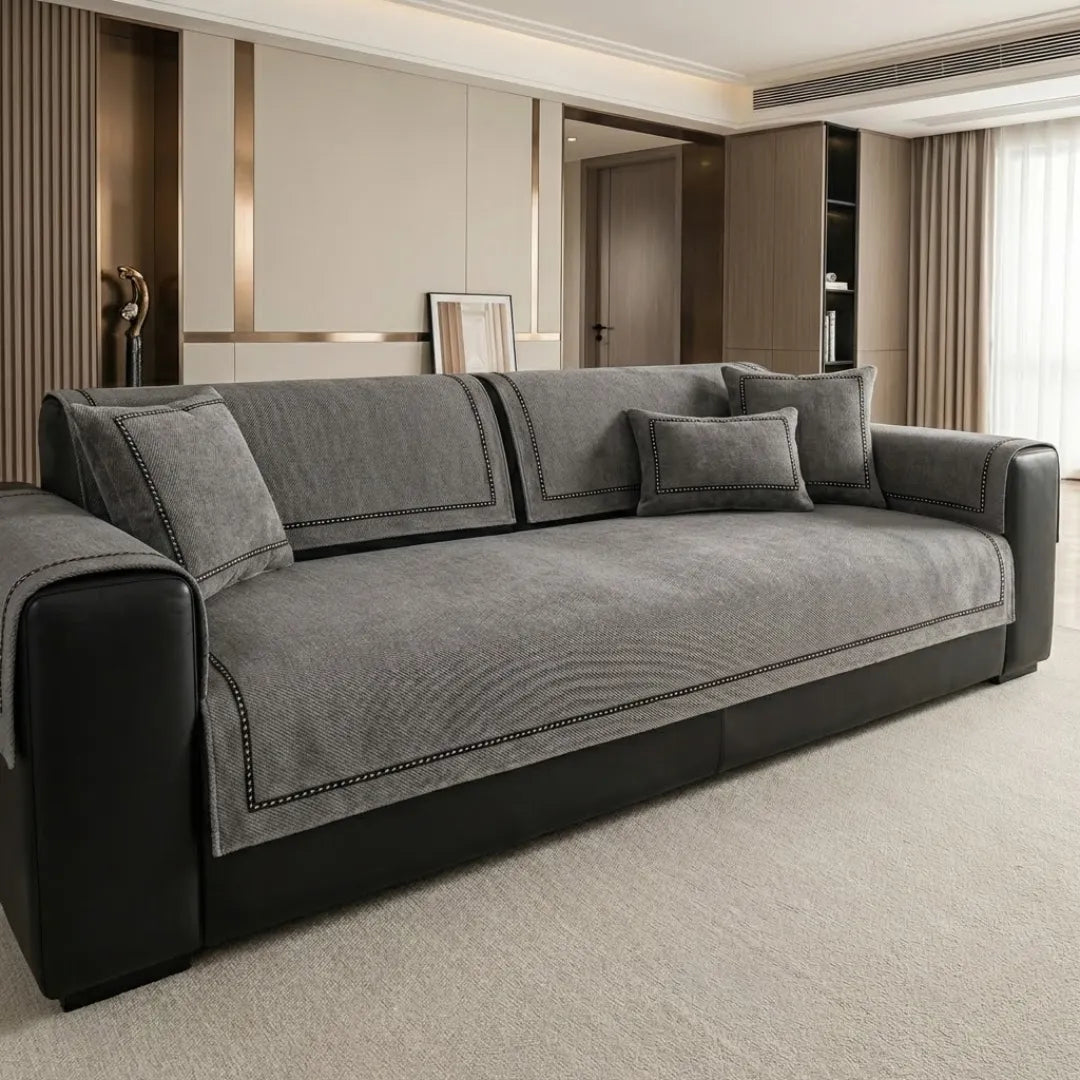 A&L Sofa °10 Chenille Sofa Cover - Non Slip Twill Settee Covers