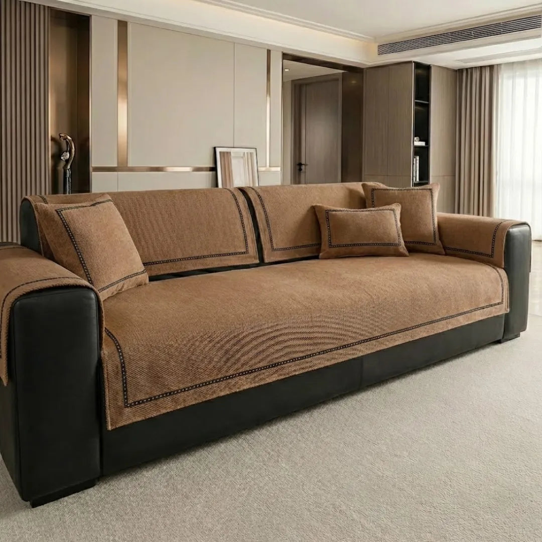 A&L Sofa °10 Chenille Sofa Cover - Non Slip Twill Settee Covers
