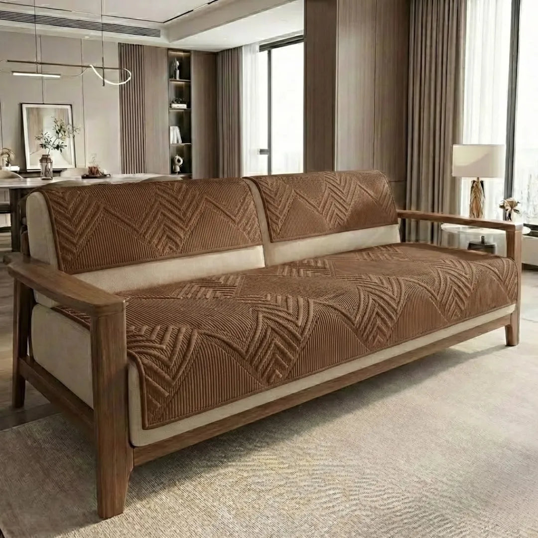 A&L Sofa °31 Plush Velvet Sofa Cover - Geometric Settee Covers