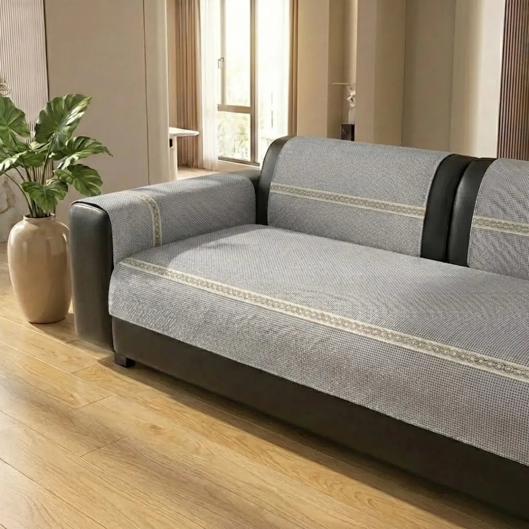 A&L Sofa °32 Cotton Sofa Cover - Non Slip Geometric Settee Covers