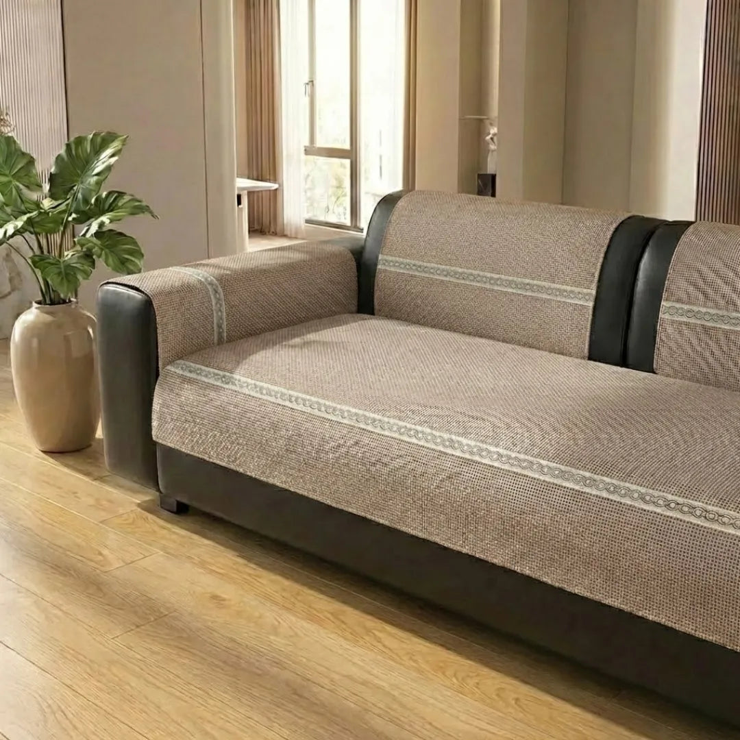 A&L Sofa °32 Cotton Sofa Cover - Non Slip Geometric Settee Covers