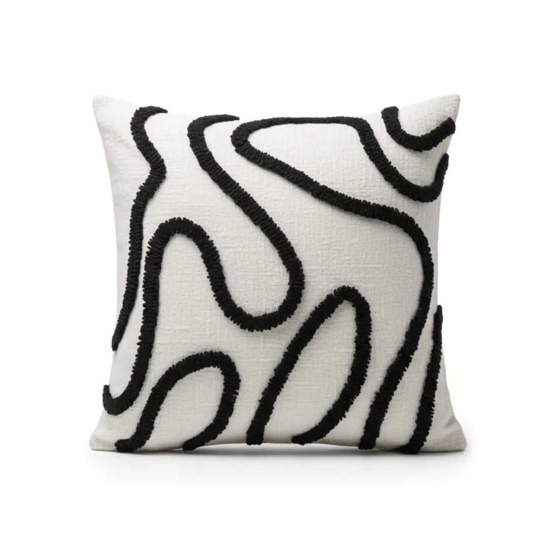 A&L °02 Decorative Cushion Cover – Tufted Swirl Texture