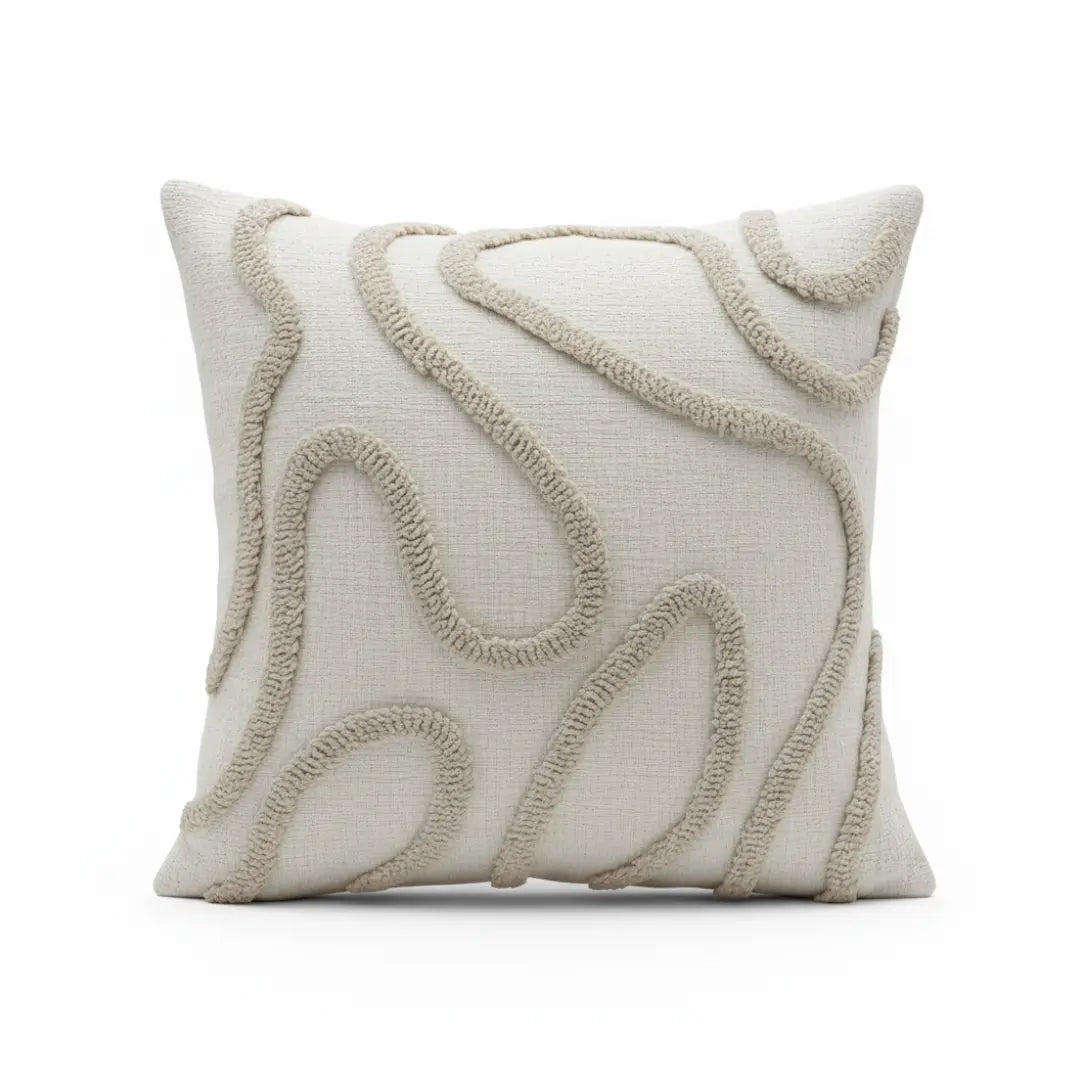 A&L °02 Decorative Cushion Cover – Tufted Swirl Texture