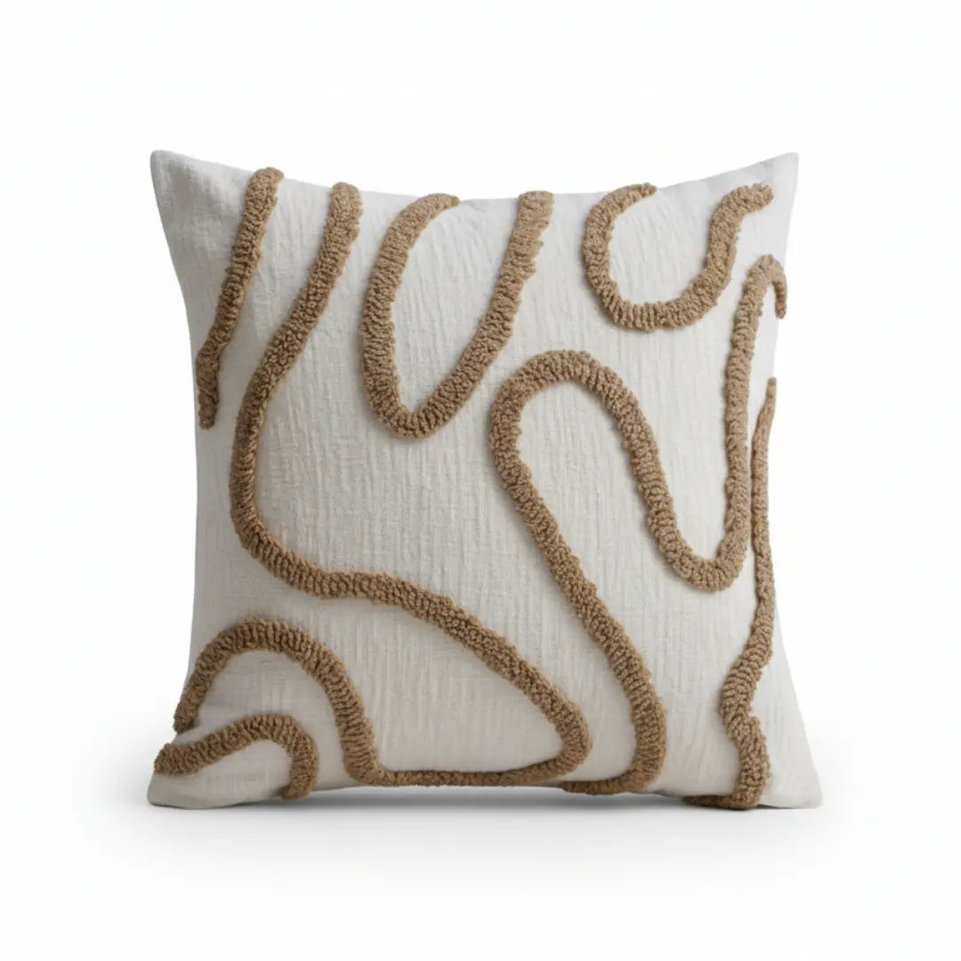 A&L °02 Decorative Cushion Cover – Tufted Swirl Texture