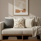 A&L °04 Textured Scatter Cushion Cover – Abstract Linework Design
