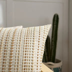 A&L °05 Textured Scatter Cushion Cover – Modern Woven Stripe Design