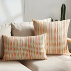 A&L °06 Textured Lumbar Cushion Cover – Modern Woven Stripe Design