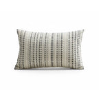 A&L °06 Textured Lumbar Cushion Cover – Modern Woven Stripe Design