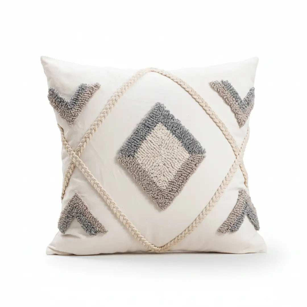 A&L °07 Decorative Bohemian Cushion - Tufted Diamond Design