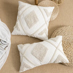 A&L °07 Bohemian Decorative Cushion Cover – Tufted Geometric Design
