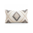 A&L °08 Bohemian Lumbar Cushion Cover – Tufted Geometric Design