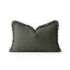 A&L °100 Fringed Lumbar cushion cover - Soft Boho Scatter Cushion