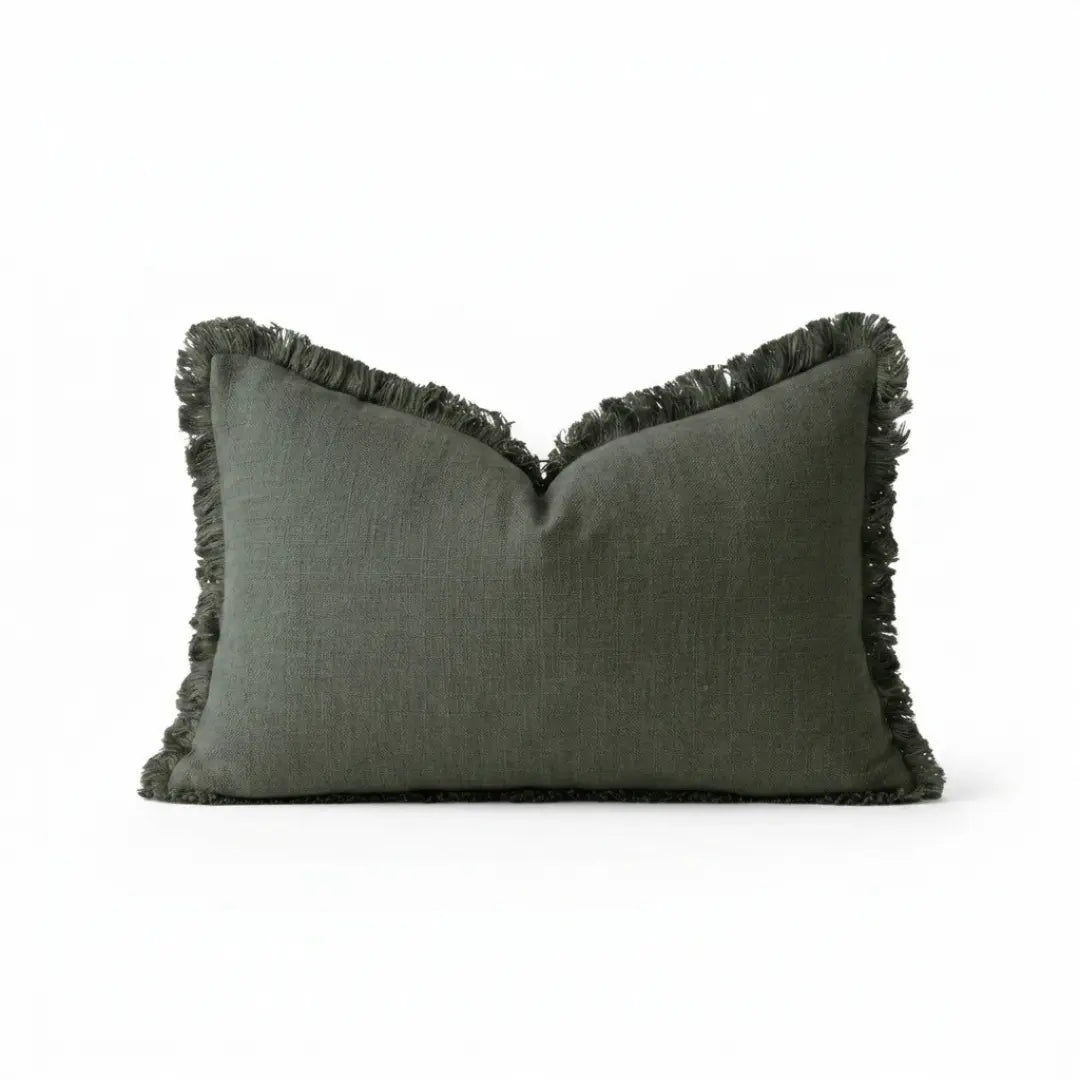 A&L °100 Fringed Lumbar cushion cover - Soft Boho Scatter Cushion