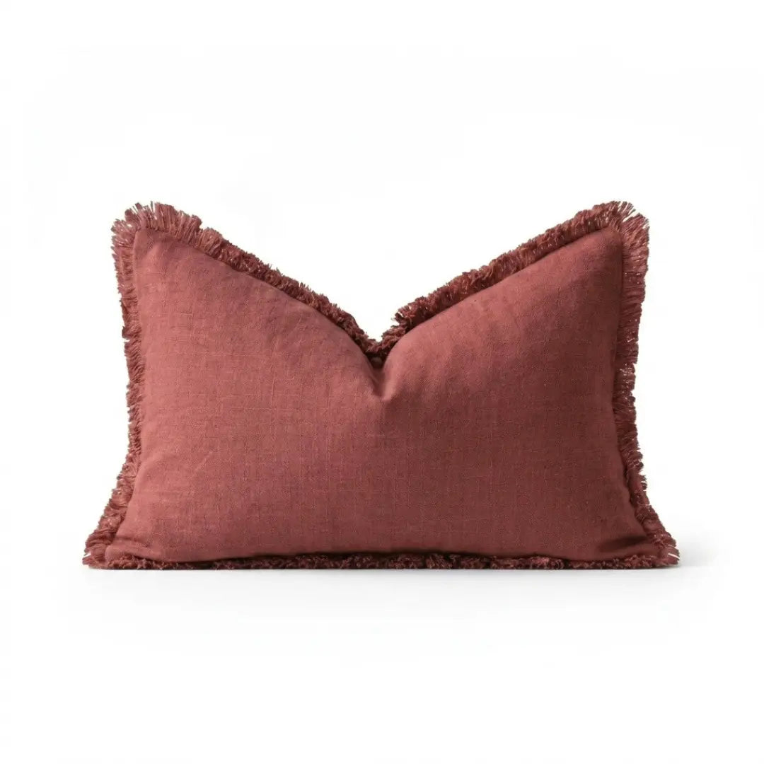 A&L °100 Fringed Lumbar cushion cover - Soft Boho Scatter Cushion