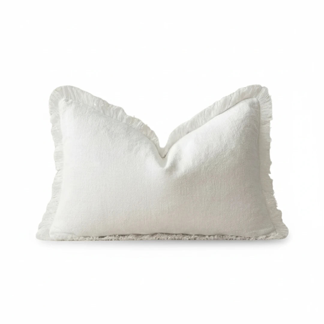 A&L °100 Fringed Lumbar cushion cover - Soft Boho Scatter Cushion